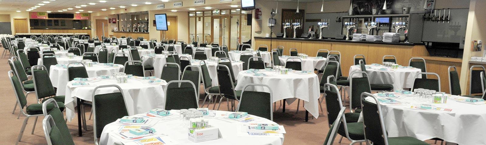 The interior of the Nijinsky Suite at Doncaster Racecourse.