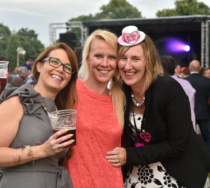 A bride to be celebrating her hen do with friends at Doncaster Races