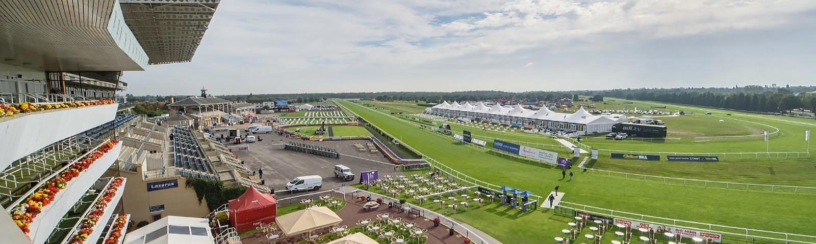 A wide angle view of Doncaster Racecourse