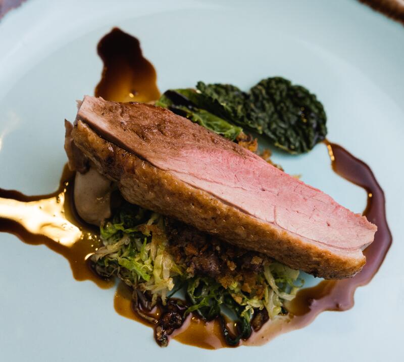 Food at the Private Marquee at the St Leger Festival at Doncaster Racecourse.