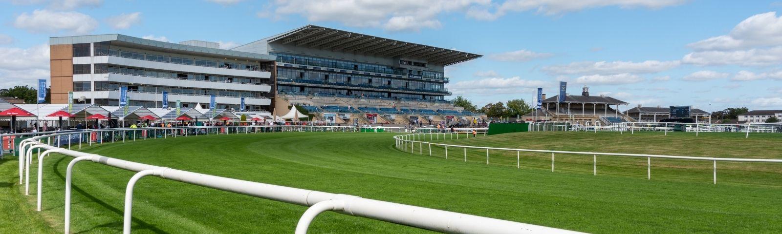 Plenty of lush green open space at Doncaster Racecourse ready for covid compliant events