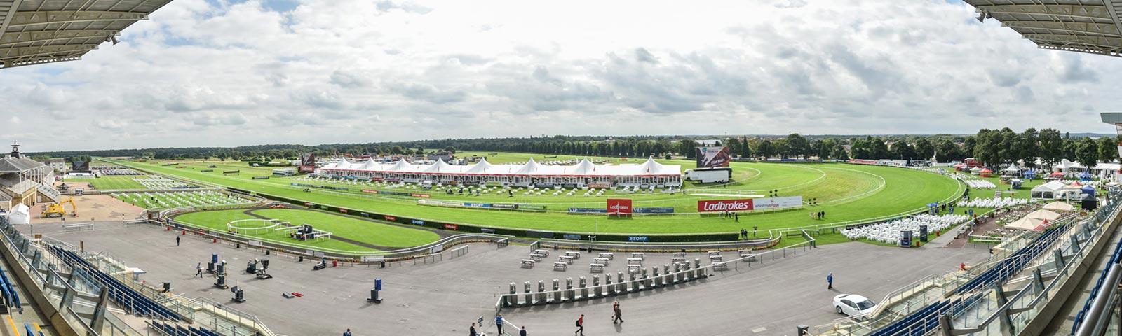 View of Doncaster Racecourse from the grandstand