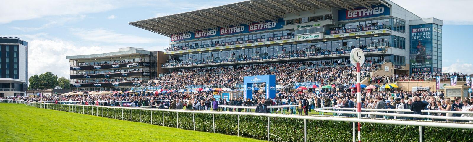 Crowd and stand of St Leger Festival